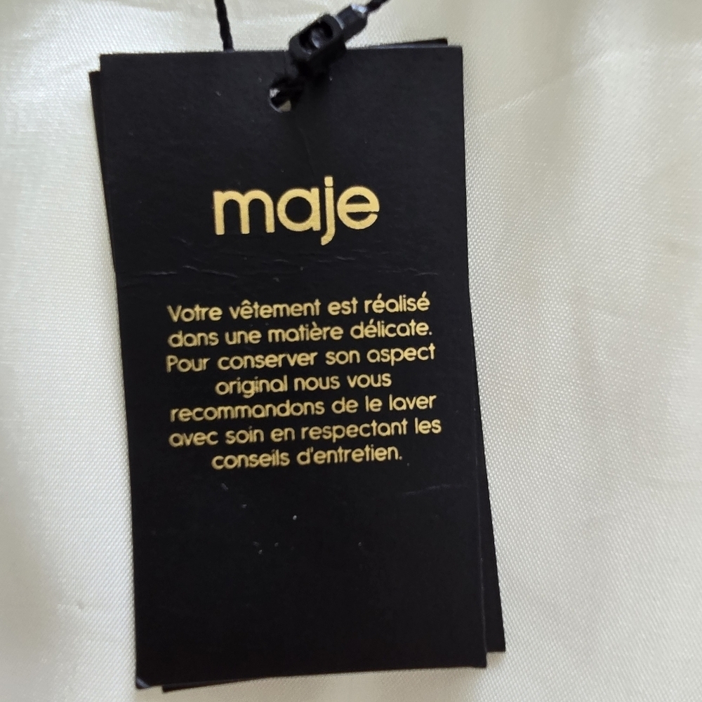 Maje Women's Racine Ecu Lace Ivory White Dress size 3/M - Picture 7 of 13